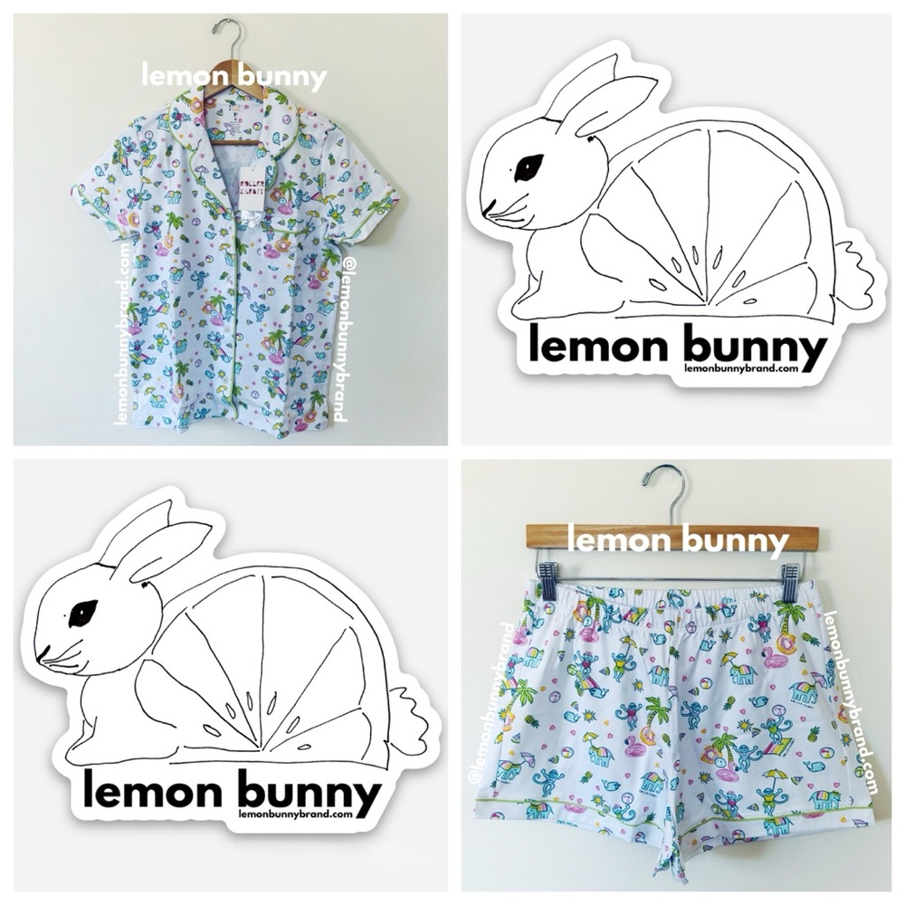 Roller Rabbit Pool Party Polo Pajamas in White Size Medium M Brand New NWT